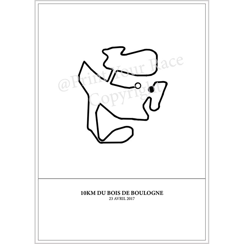 Affiche 10km du Bois de Boulogne 2017 par Print Your Race