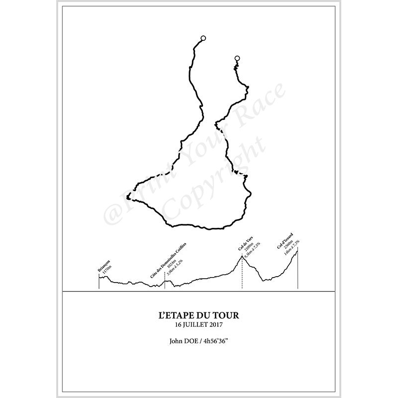 Affiche Etape du Tour 2017 par Print Your Race