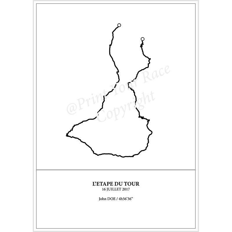 Etape du Tour 2017 poster by Print Your Race
