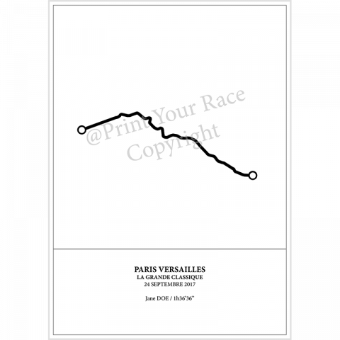 Paris Versailles 2017 poster by Print Your Race